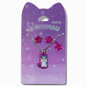 Aphmau&trade; Claire&#39;s Exclusive Rainbow Cat Necklace &amp; Earrings Set - 2 Pack,