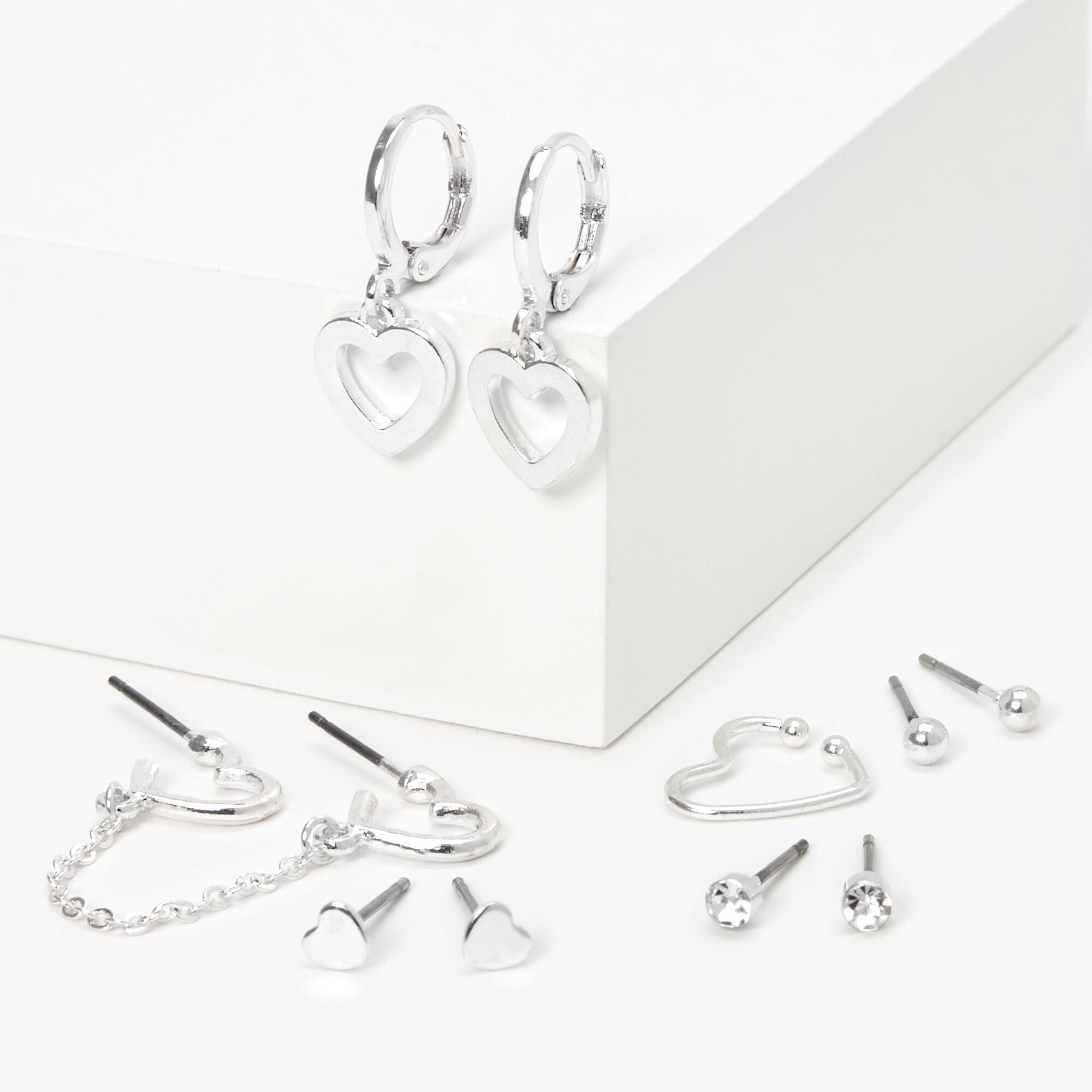 Claire's heart hotsell hoop earrings