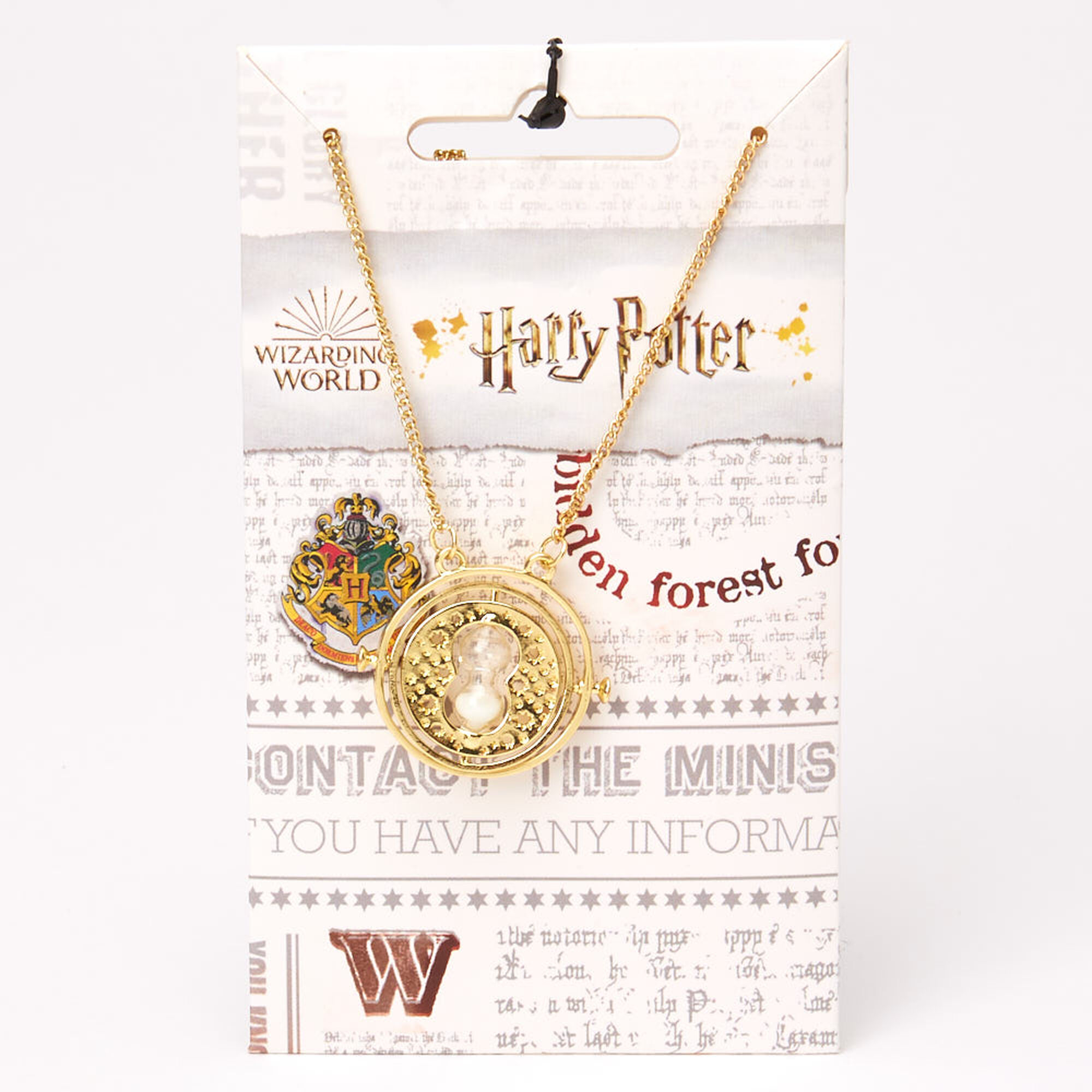 View Claires Harry Potter Time Turner Pendant Necklace Gold information