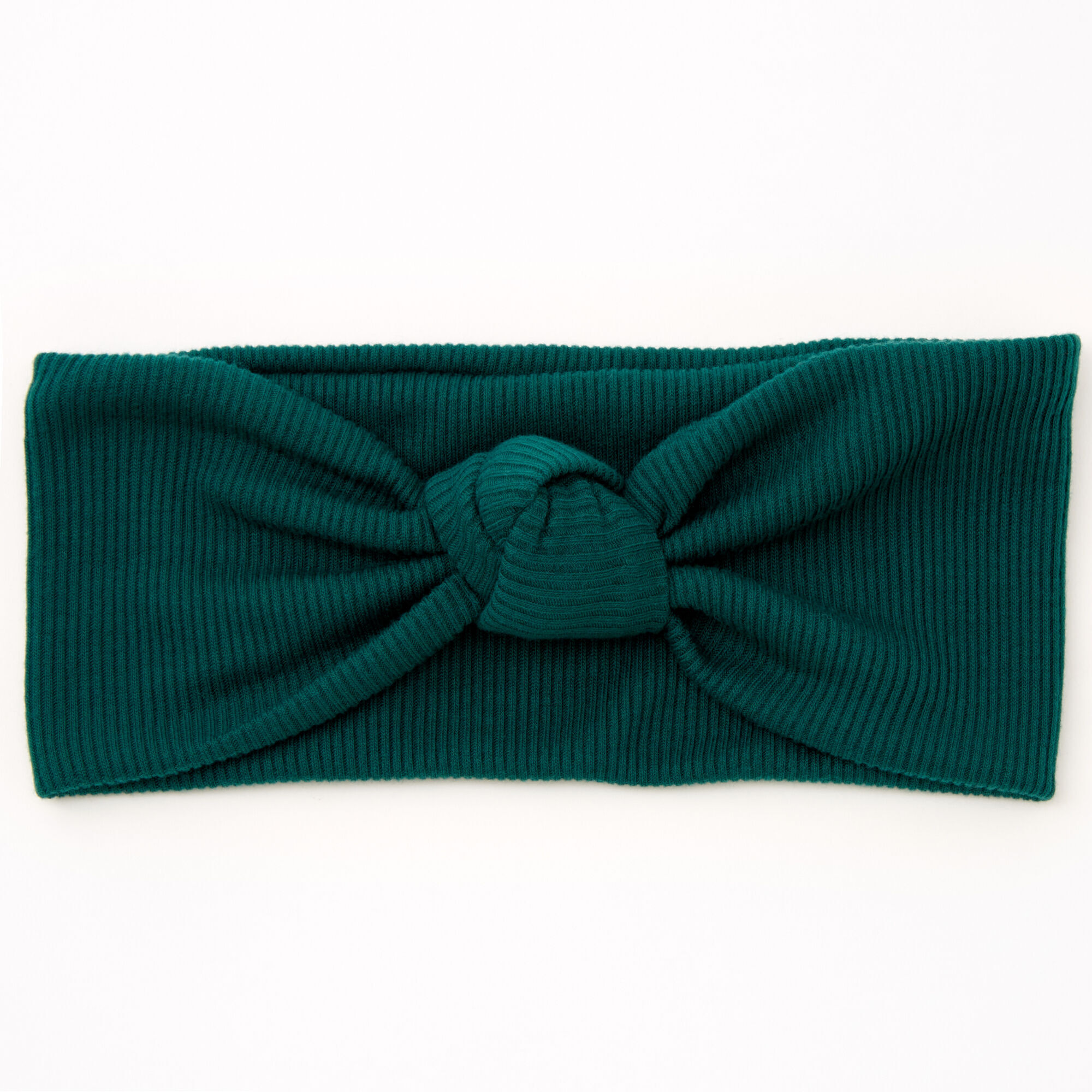 Bandeau noué côtelé - Vert chasseur,