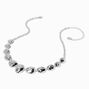 Silver-tone Pebble Necklace ,