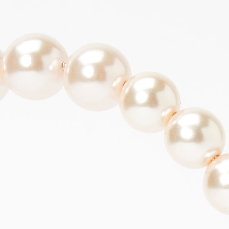 Chunky Pearl Headband - Blush Pink,