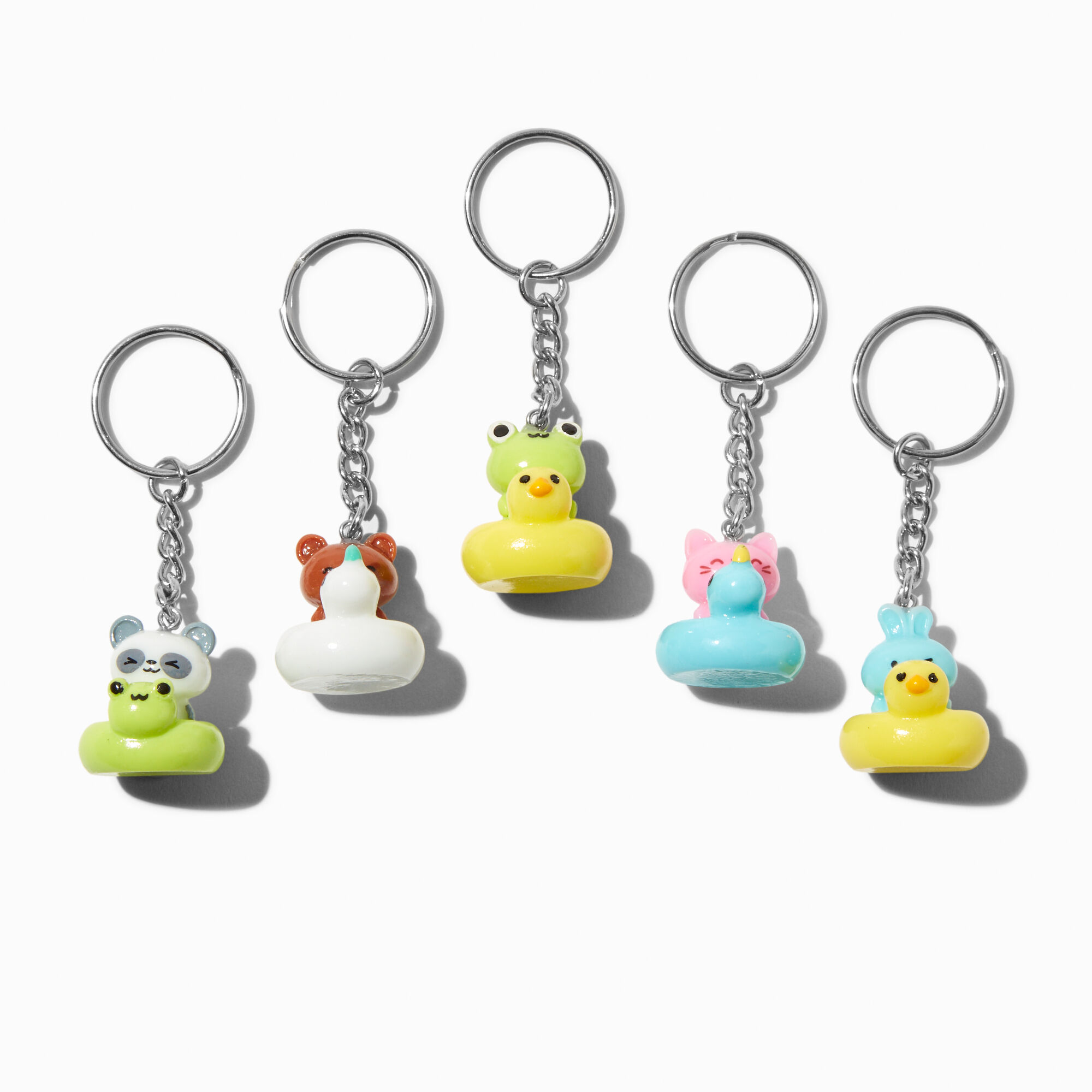 View Claires Best Friends Critter Floaties Keychains 5 Pack information