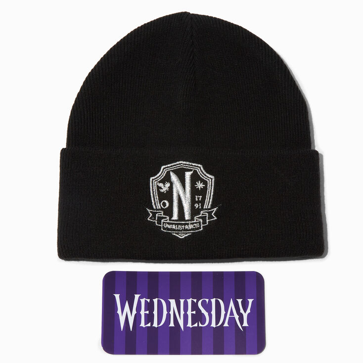 Wednesday&trade; Black Logo Beanie,