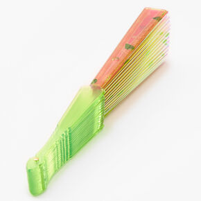Watermelon Iridescent Folding Fan,