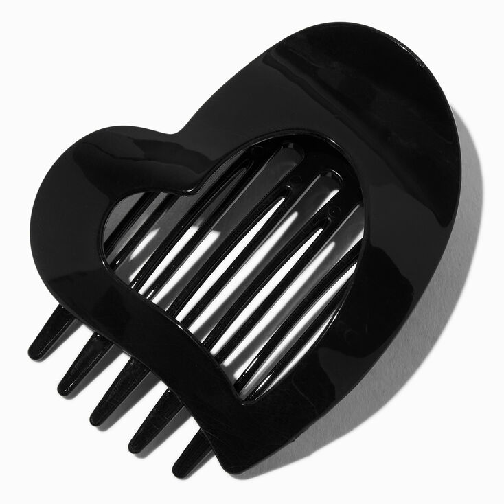 Heart Yoga Hair Claw - Black,