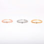 Mixed Metal Basic Midi Rings - 3 Pack,