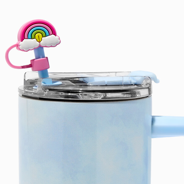 Rainbow &amp; Daisy Straw Covers - 2 Pack,