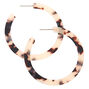 Gold 50MM Resin Tortoiseshell Hoop Earrings,