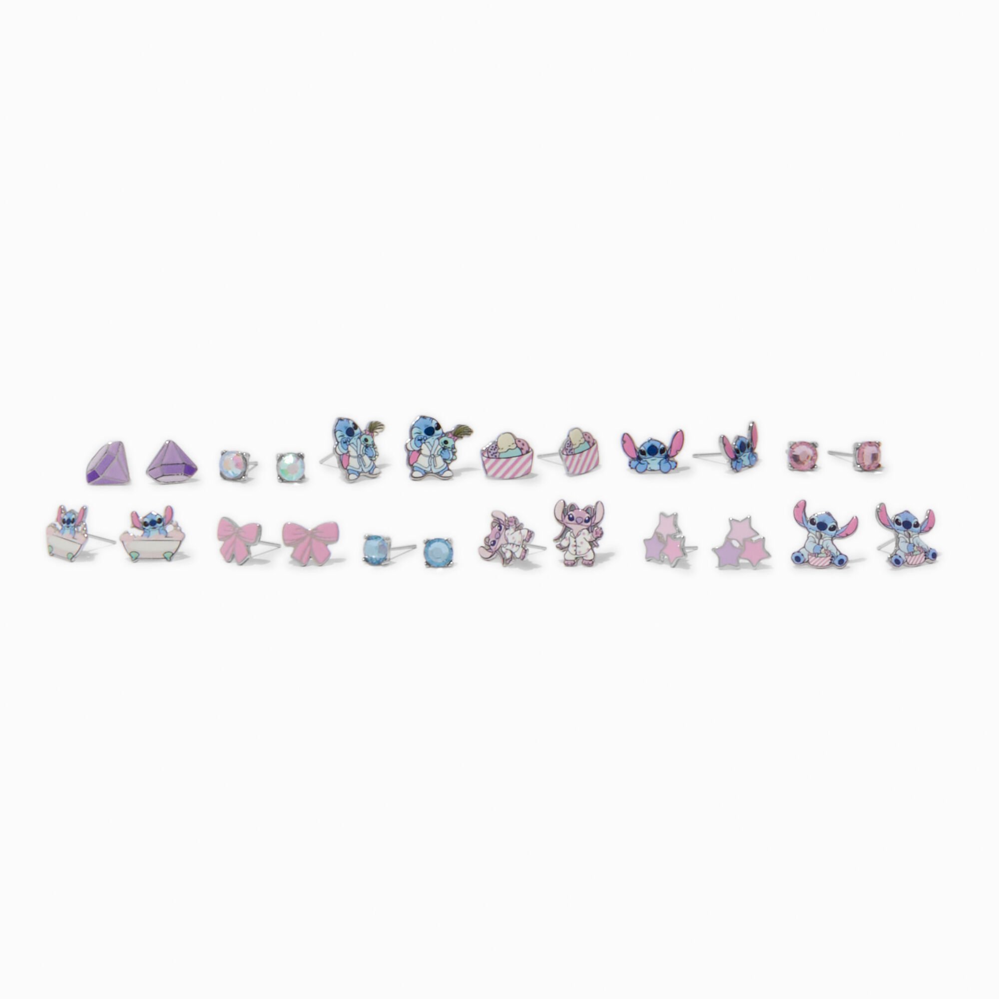 Disney Stitch Claire's Exclusive Slumber Party Stud Earring Set - 12 Pack,