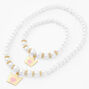 Claire&#39;s Club Gold Crown Pearl Jewelry Set - 2 Pack,