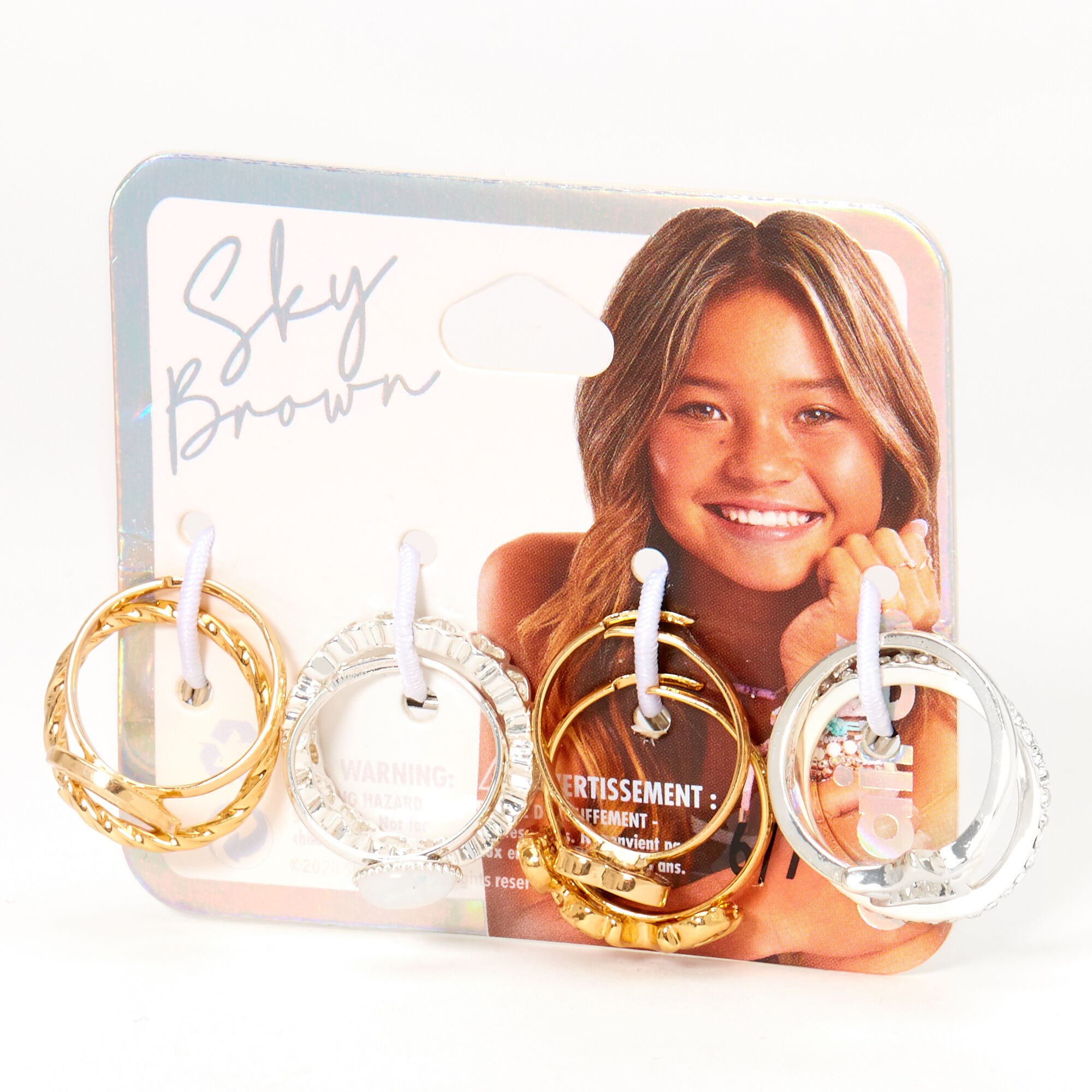 Bagues en métaux mixtes Sky Brown™ - Lot de 8,