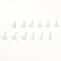 Clear 20G Flower Heart Star Nose Retainers - 12 Pack,