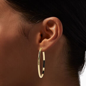 C LUXE by Claire&#39;s 18k Yellow Gold Plated 70MM Hoop Earrings,