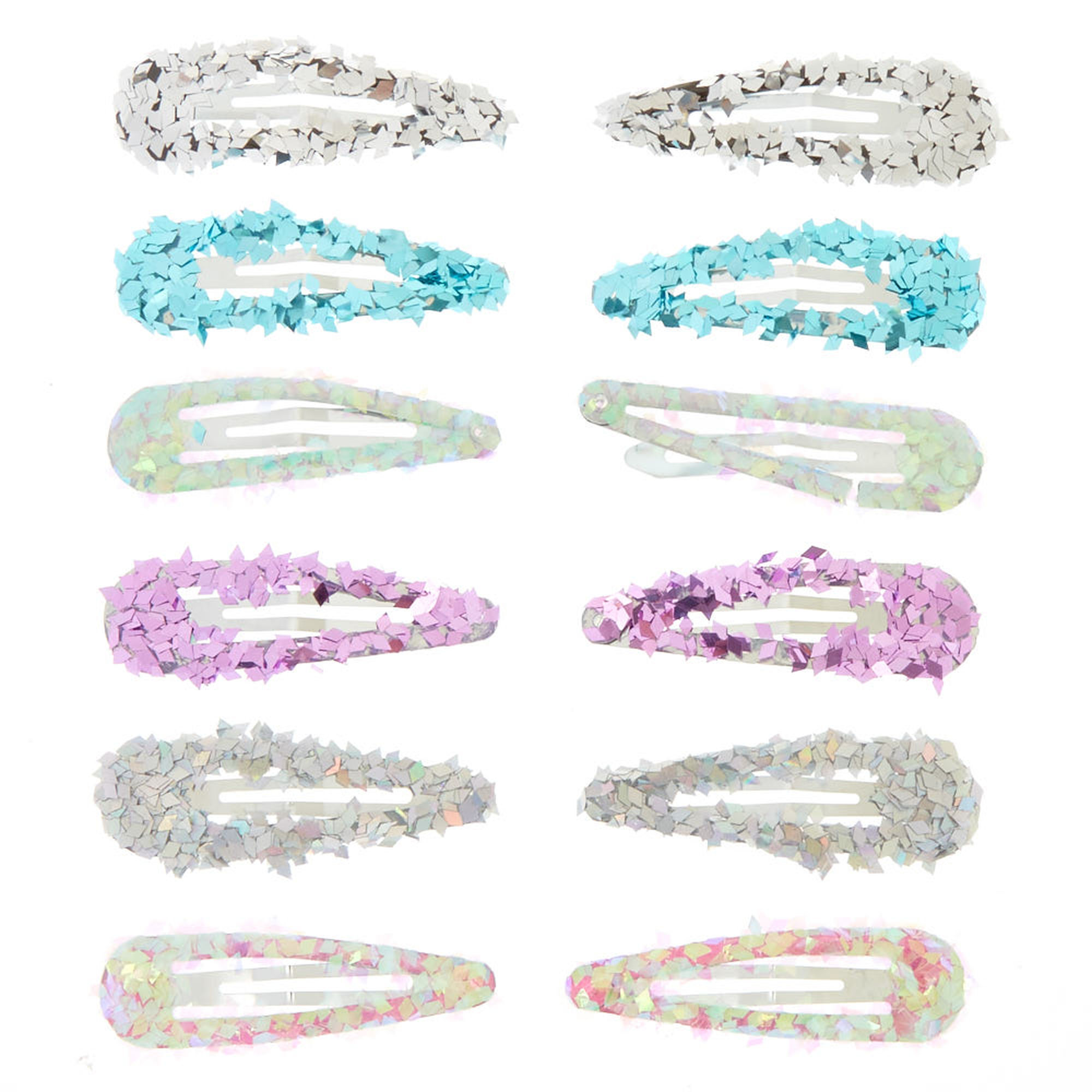 Confetti Cake Glitter Hair Snap Clips,