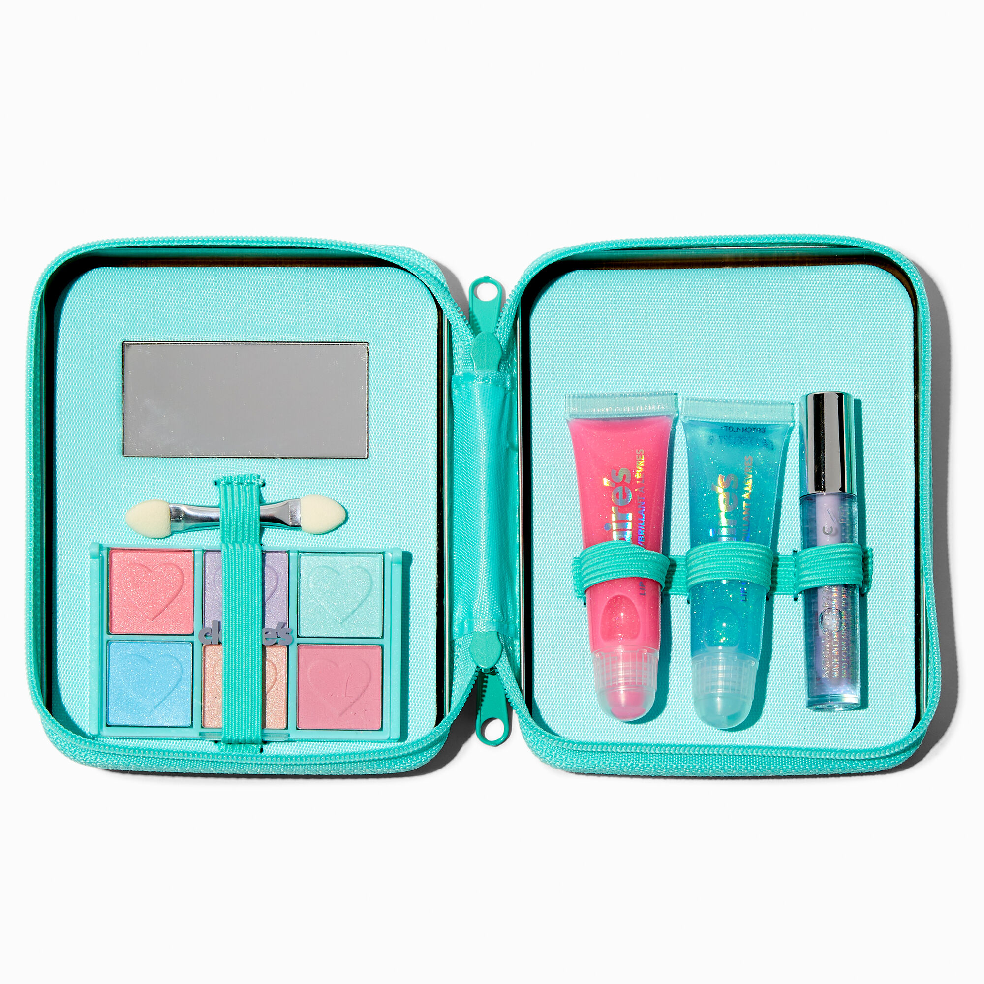 Palette compacte de maquillage et boîte en fer bling-bling créature sirène,