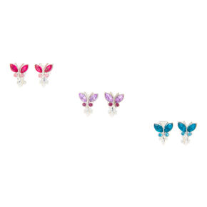 Pretty Pastel Butterfly Clip On Earrings - 3 Pack,