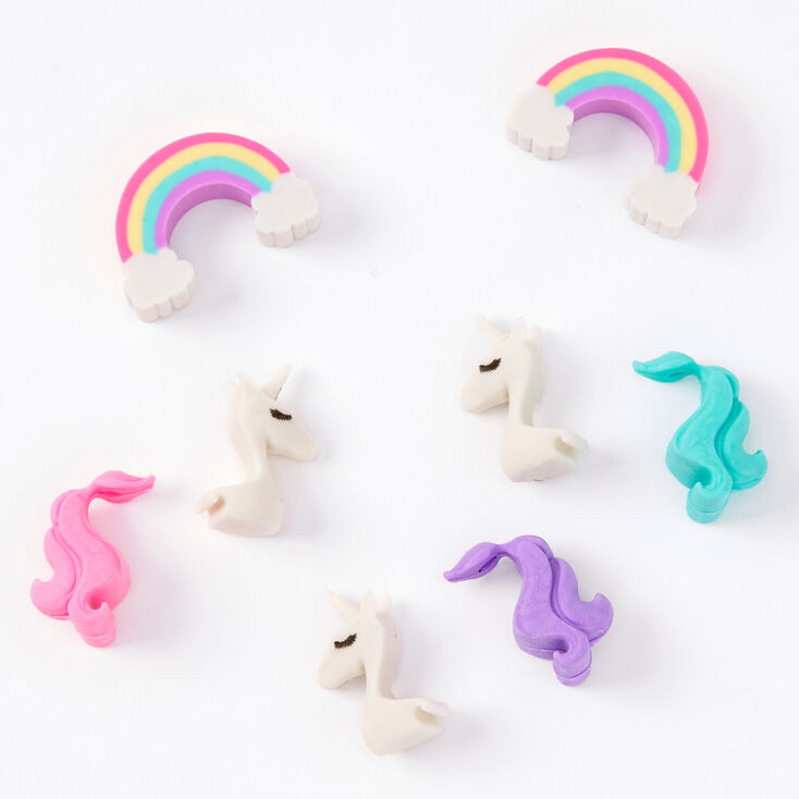 Rainbow Unicorn Erasers - 5 Pack,