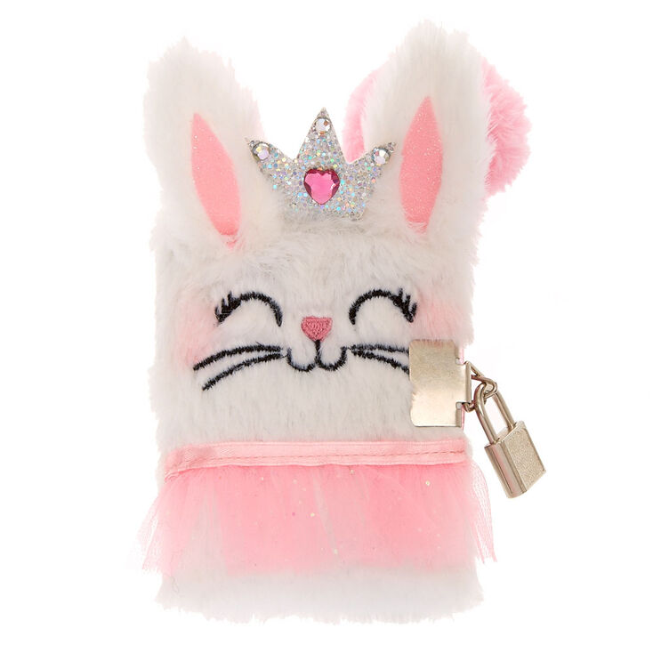 Claire&#39;s Club Claire the Bunny Lock Soft Notebook,