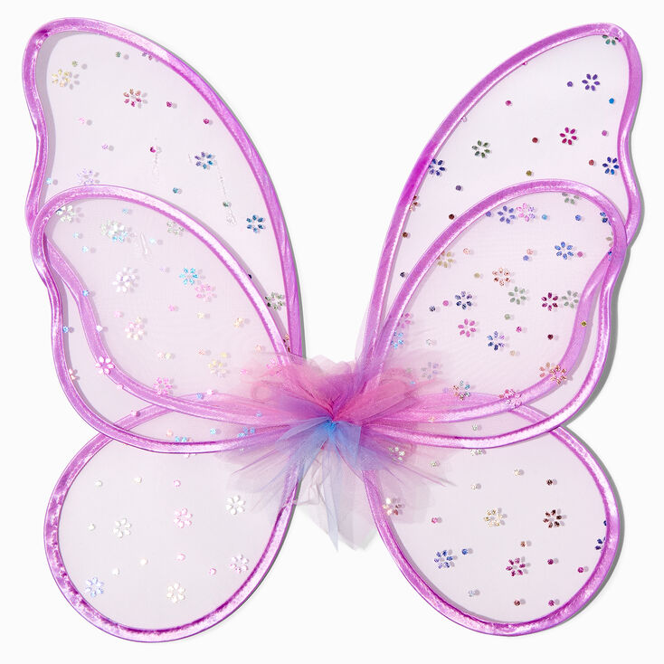 Claire&#39;s Club Holographic Purple 3 Tier Wings,