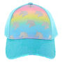 Unicorn Rainbow Print Baseball Cap - Turquoise,