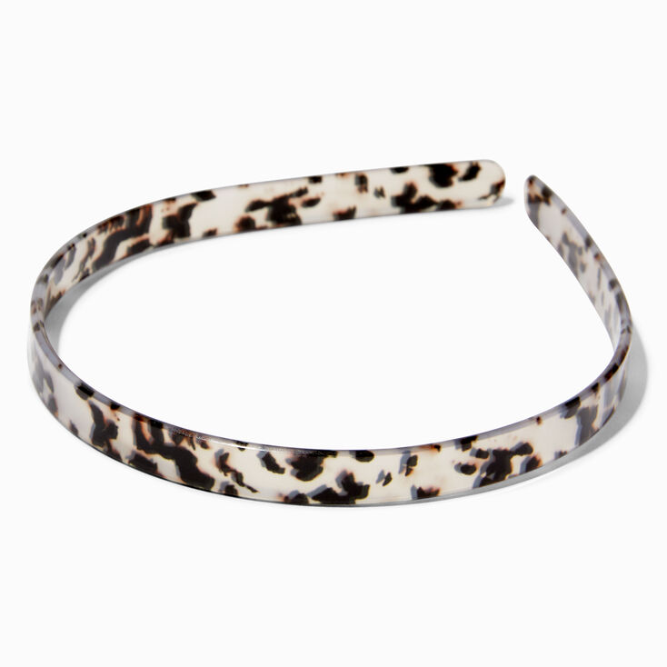 Grey Tortoiseshell Acrylic Headband,