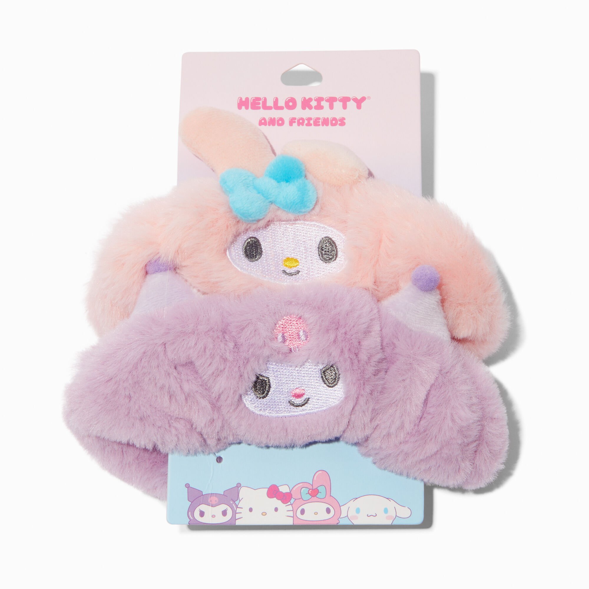 Hello Kitty® And Friends My Melody™ & Kuromi™ Furry Hair Scrunchies - 2 Pack,