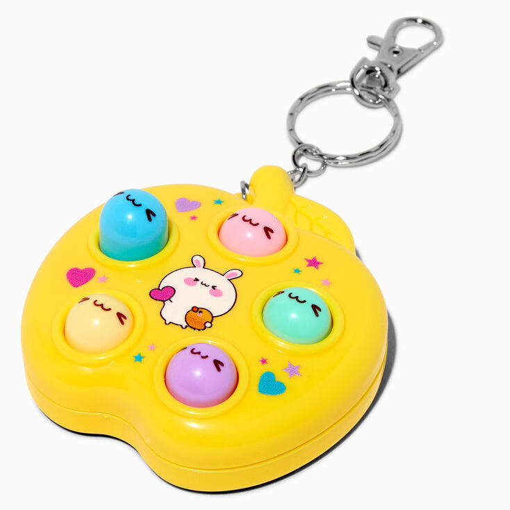 Yellow Apple Whac-A-Mole Game Keychain,