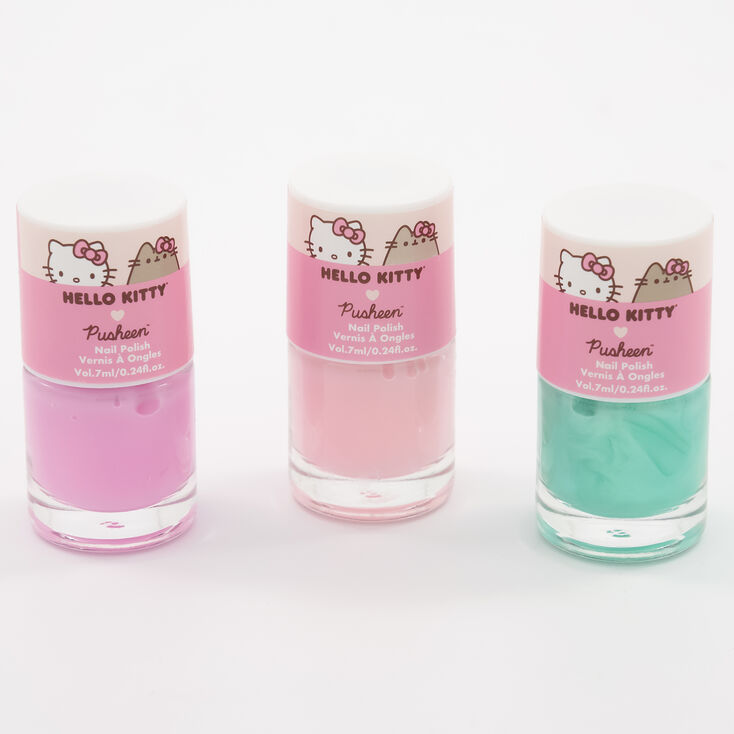 Hello Kitty&reg; x Pusheen&reg; Nail Polish Set &ndash; 3 Pack,