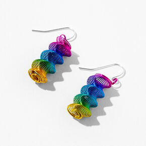 Rainbow Coil 1&quot; Drop Earrings,