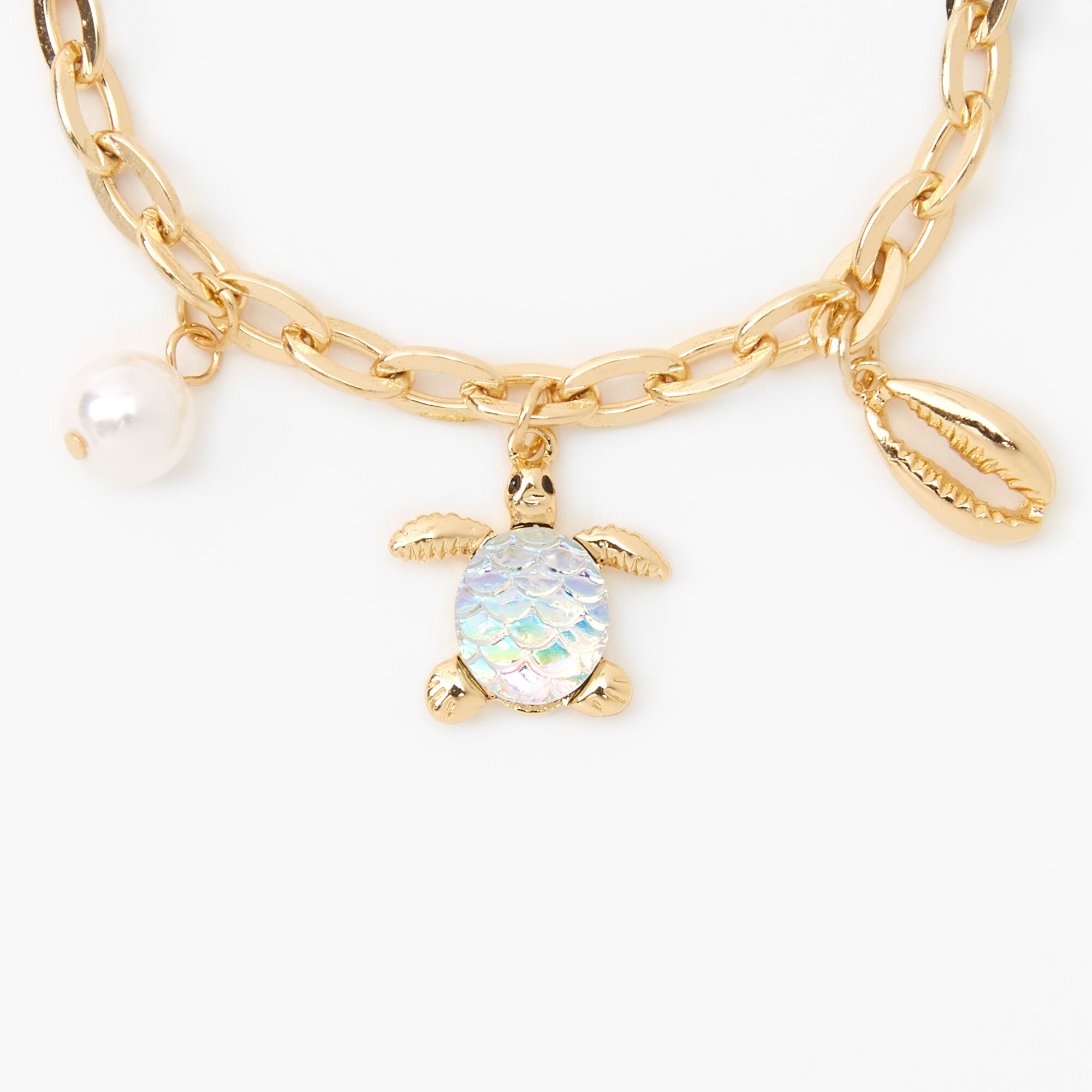 Down by the Sea Charm Bracelet - Gold,