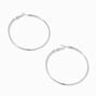 Claire&#39;s Recycled Jewellery Silver-tone 60MM Hoop Earrings,