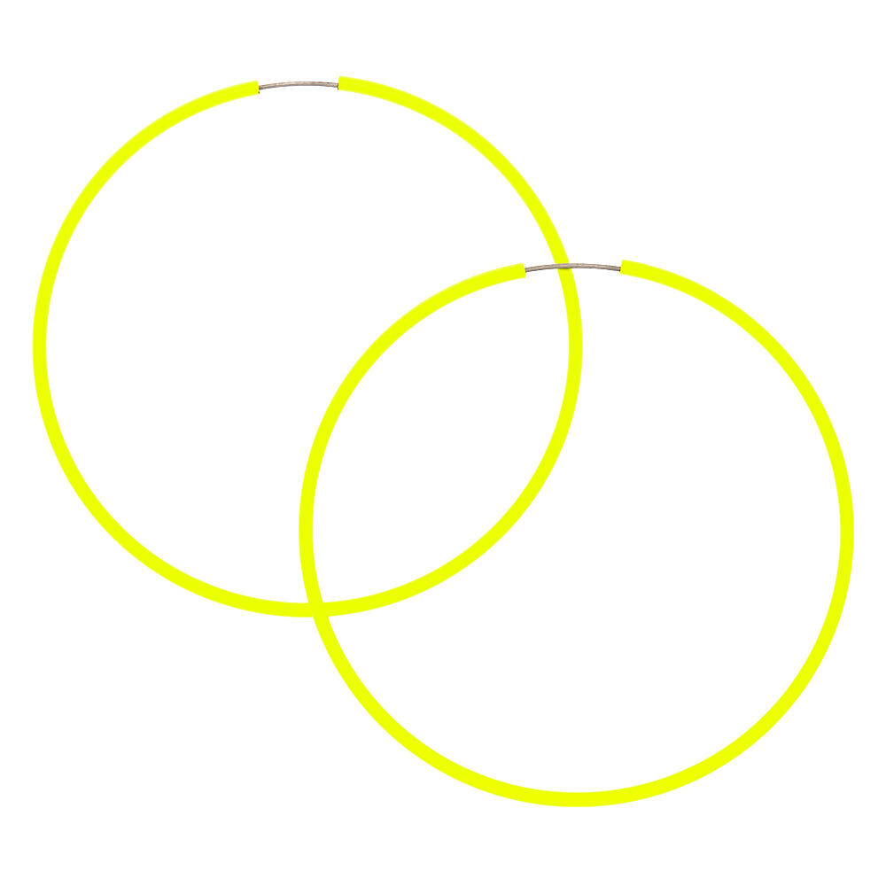 Neon yellow hoops hot sale