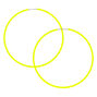 60MM Neon Hoop Earrings -  Yellow,