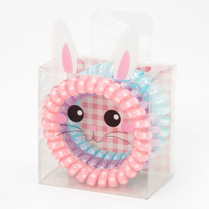 Easter Bunny Coil Hair Ties - 3 Pack,