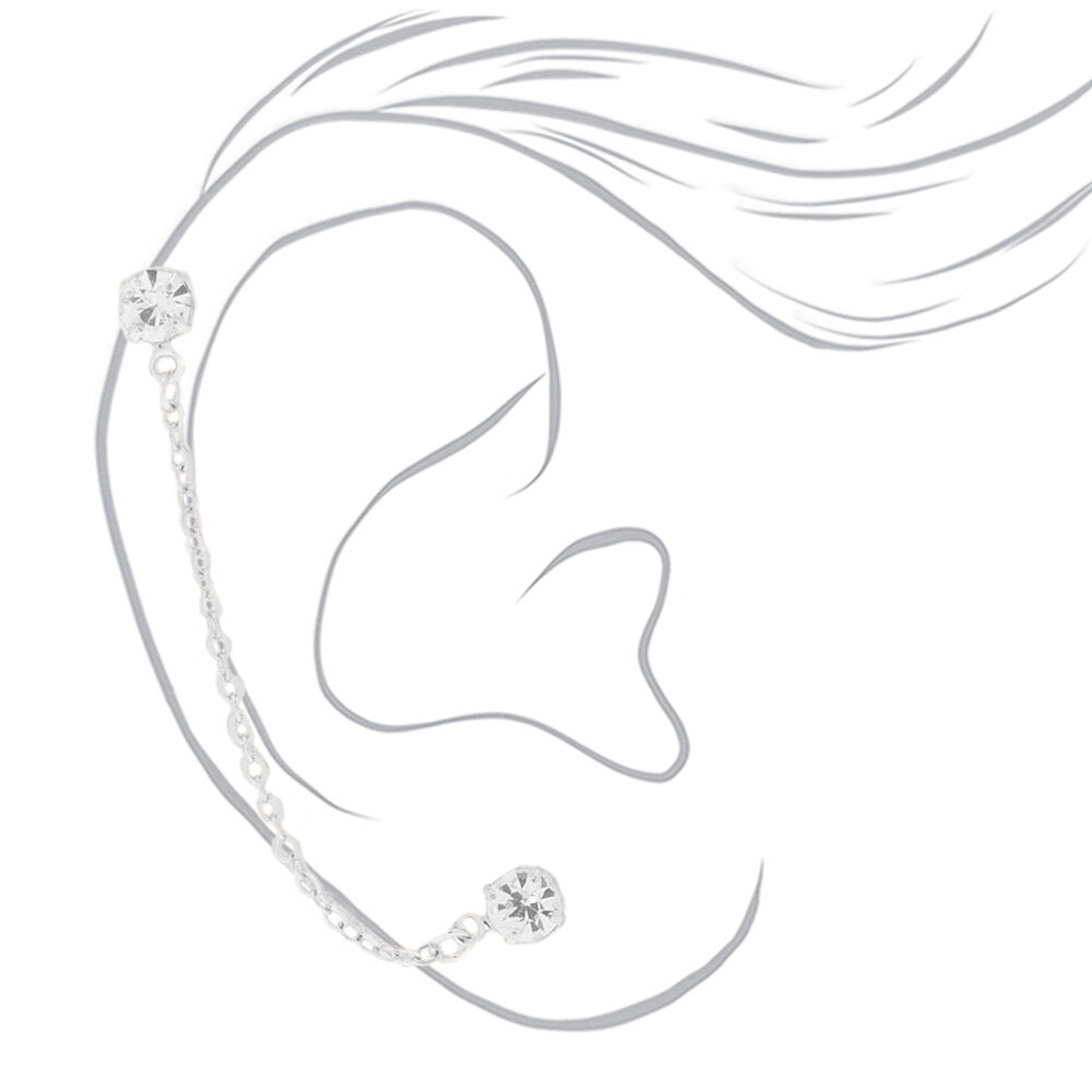 Silver Ear Swag Earrings - 3 Pack,