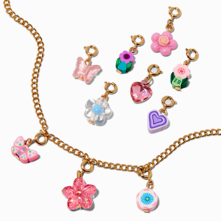 Claire&#39;s Club Make-It-Yourself Flower Charm Necklace Kit,