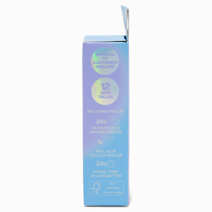 Baby Pink Short Almond Vegan Faux Nail Set - 24 Pack,