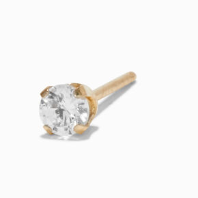 24ct Gold Plated 3mm Crystal Studs Ear Piercing Kit with After Care Lotion,