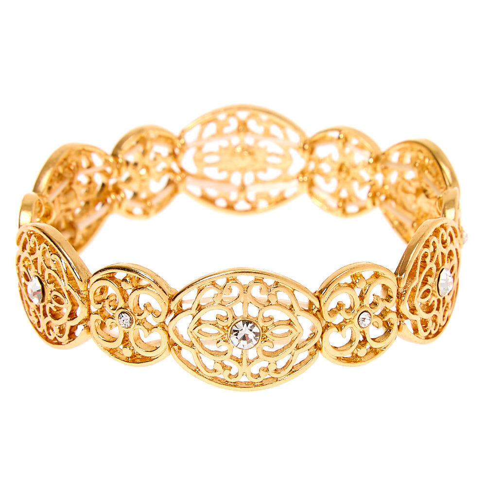 Gold filigree bracelet sale
