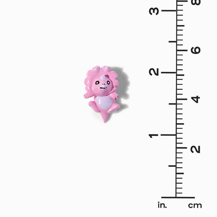 Pink Dinosaur Front &amp; Back Earrings,