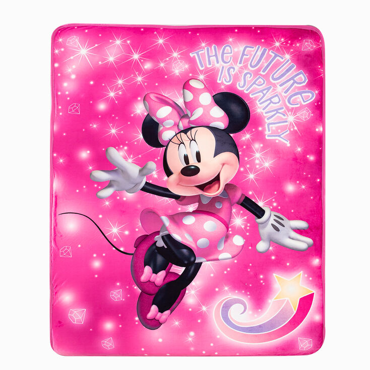 Disney Minnie Mouse Oversized Silk Touch Sherpa Throw Blanket,