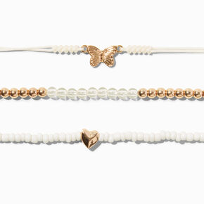 April Birthstone Beaded Stretch Bracelets - 3 Pack,