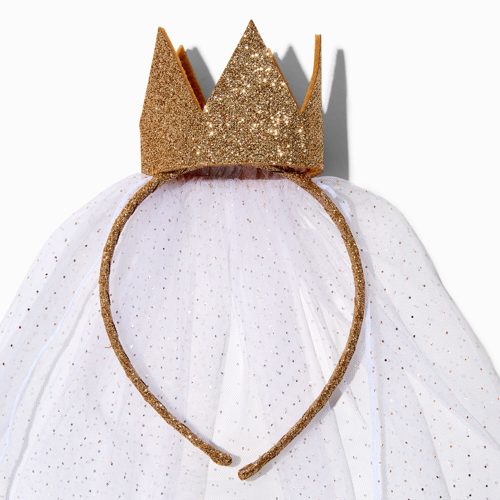 Claire's Club Gold Glitter Nativity Veil Headband,