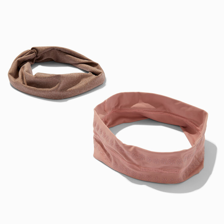 Brown &amp; Mauve Athletic Headwraps - 2 Pack,