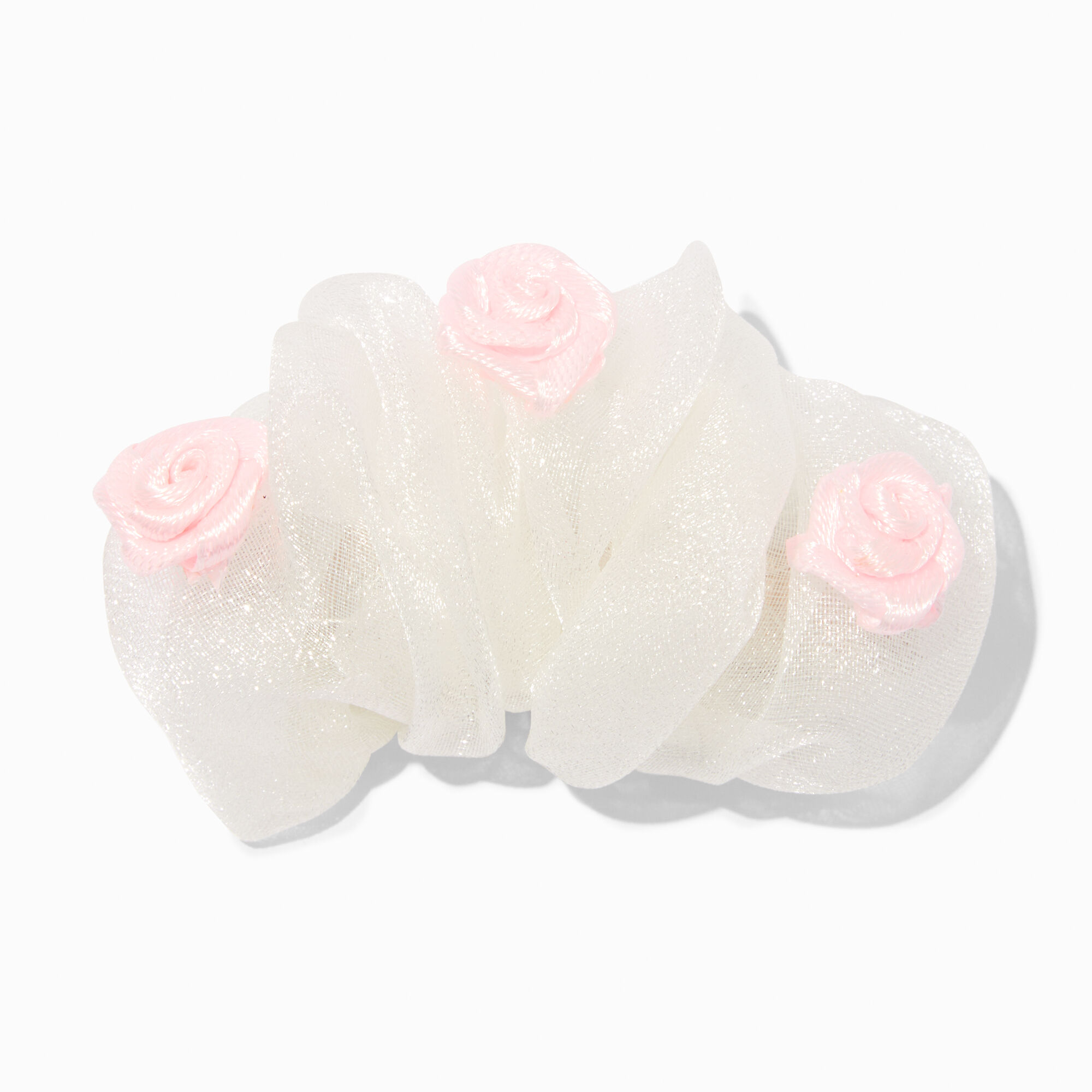 Claire's Club Rose Tulle Hair Clip,