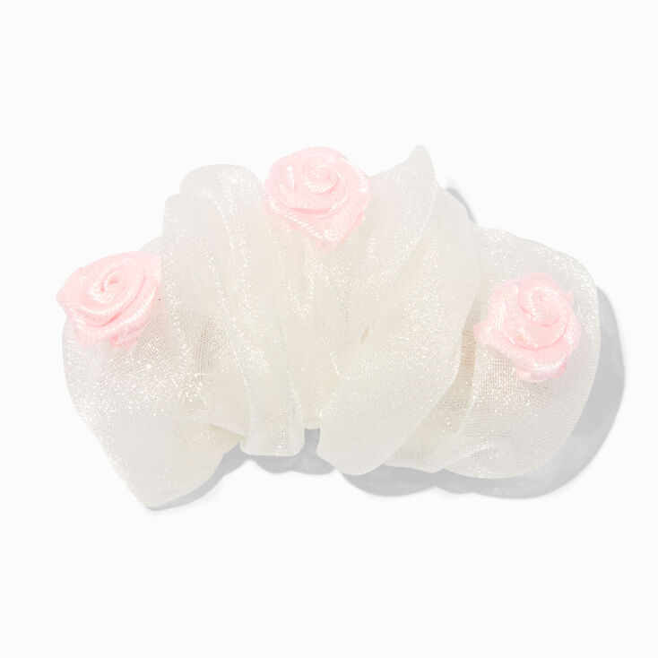 Claire&#39;s Club Rose Tulle Hair Clip,