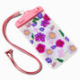 Pochette pour portable avec cordon tour de cou &eacute;tanche avec imprim&eacute; floral,