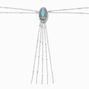 Burnished Silver Filigree Turquoise Bolo Choker Necklace,