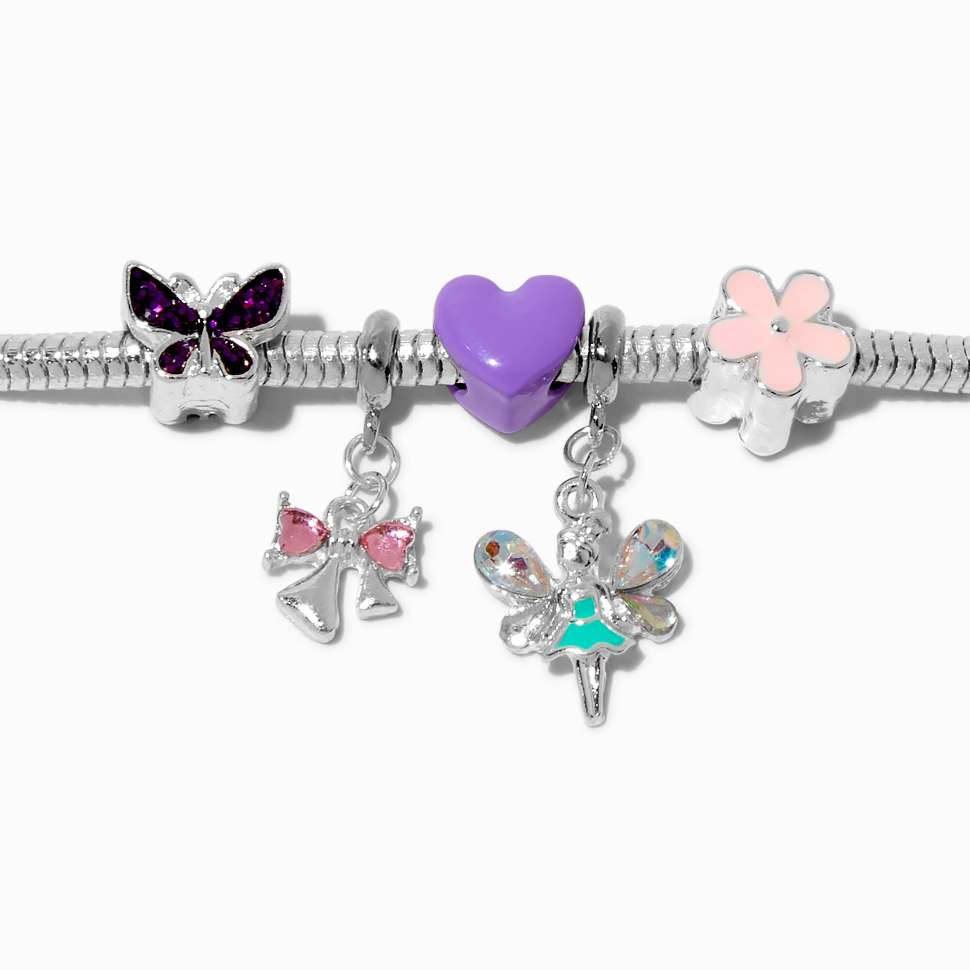 Claire's Club Silver-tone Charm Bracelet,